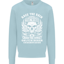 Race the Wind Biker Motorcycle Motorbike Kids Sweatshirt Jumper Light Blue