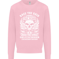 Race the Wind Biker Motorcycle Motorbike Kids Sweatshirt Jumper Light Pink