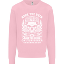 Race the Wind Biker Motorcycle Motorbike Kids Sweatshirt Jumper Light Pink