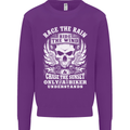 Race the Wind Biker Motorcycle Motorbike Kids Sweatshirt Jumper Purple