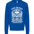 Race the Wind Biker Motorcycle Motorbike Kids Sweatshirt Jumper Royal Blue