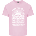 Race the Wind Biker Motorcycle Motorbike Kids T-Shirt Childrens Light Pink