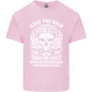 Race the Wind Biker Motorcycle Motorbike Kids T-Shirt Childrens Light Pink
