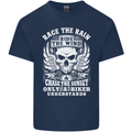 Race the Wind Biker Motorcycle Motorbike Kids T-Shirt Childrens Navy Blue