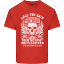 Race the Wind Biker Motorcycle Motorbike Kids T-Shirt Childrens Red