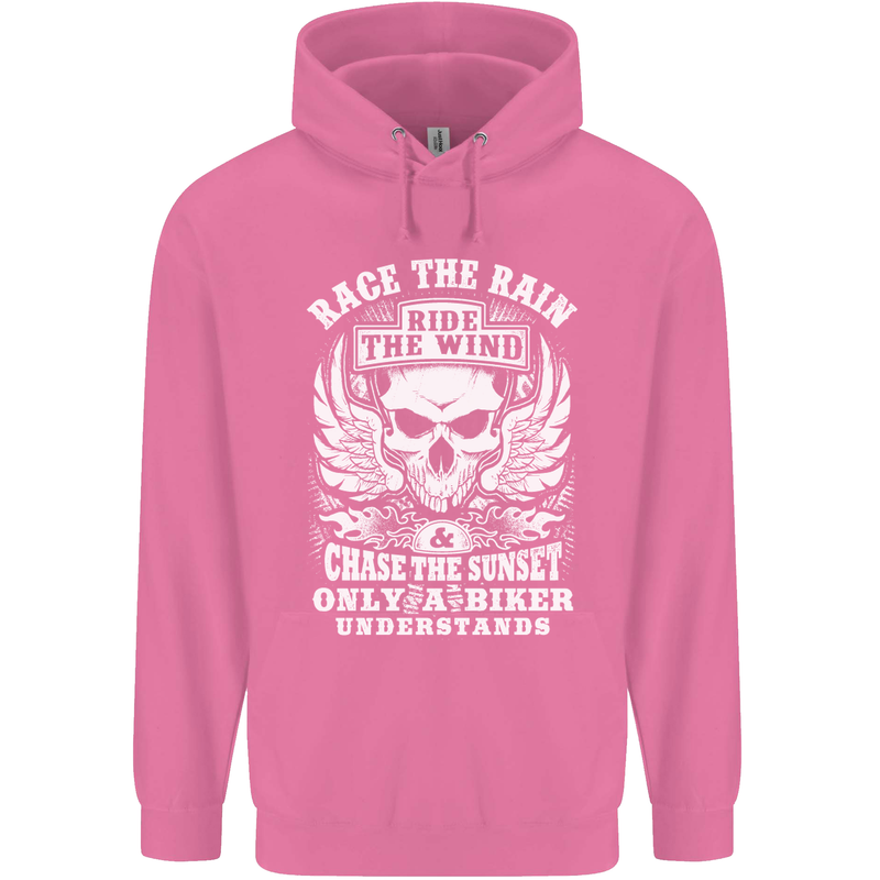 Race the Wind Biker Motorcycle Motorbike Mens 80% Cotton Hoodie Azelea