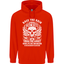 Race the Wind Biker Motorcycle Motorbike Mens 80% Cotton Hoodie Bright Red
