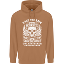Race the Wind Biker Motorcycle Motorbike Mens 80% Cotton Hoodie Caramel Latte