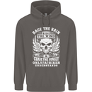 Race the Wind Biker Motorcycle Motorbike Mens 80% Cotton Hoodie Charcoal