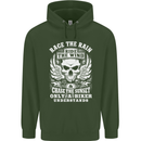 Race the Wind Biker Motorcycle Motorbike Mens 80% Cotton Hoodie Forest Green