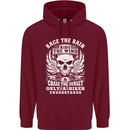 Race the Wind Biker Motorcycle Motorbike Mens 80% Cotton Hoodie Maroon