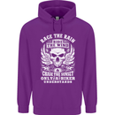 Race the Wind Biker Motorcycle Motorbike Mens 80% Cotton Hoodie Purple