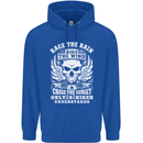 Race the Wind Biker Motorcycle Motorbike Mens 80% Cotton Hoodie Royal Blue