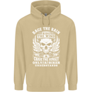Race the Wind Biker Motorcycle Motorbike Mens 80% Cotton Hoodie Sand