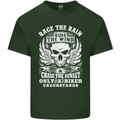 Race the Wind Biker Motorcycle Motorbike Mens Cotton T-Shirt Tee Top Forest Green