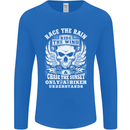 Race the Wind Biker Motorcycle Motorbike Mens Long Sleeve T-Shirt Royal Blue
