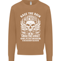 Race the Wind Biker Motorcycle Motorbike Mens Sweatshirt Jumper Caramel Latte