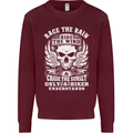 Race the Wind Biker Motorcycle Motorbike Mens Sweatshirt Jumper Maroon