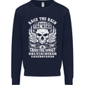 Race the Wind Biker Motorcycle Motorbike Mens Sweatshirt Jumper Navy Blue