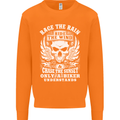 Race the Wind Biker Motorcycle Motorbike Mens Sweatshirt Jumper Orange