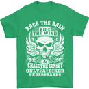 Race the Wind Biker Motorcycle Motorbike Mens T-Shirt Cotton Gildan Irish Green