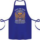 Race the Wind Motorbike Motorcycle Biker Cotton Apron 100% Organic Royal Blue