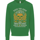 Race the Wind Motorbike Motorcycle Biker Kids Sweatshirt Jumper Irish Green