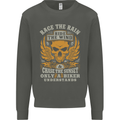 Race the Wind Motorbike Motorcycle Biker Kids Sweatshirt Jumper Storm Grey