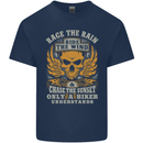 Race the Wind Motorbike Motorcycle Biker Kids T-Shirt Childrens Navy Blue