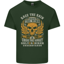Race the Wind Motorbike Motorcycle Biker Mens Cotton T-Shirt Tee Top Forest Green