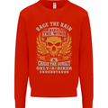 Race the Wind Motorbike Motorcycle Biker Mens Sweatshirt Jumper Bright Red