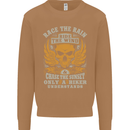 Race the Wind Motorbike Motorcycle Biker Mens Sweatshirt Jumper Caramel Latte