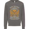 Race the Wind Motorbike Motorcycle Biker Mens Sweatshirt Jumper Charcoal