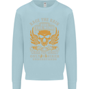 Race the Wind Motorbike Motorcycle Biker Mens Sweatshirt Jumper Light Blue