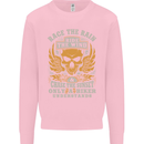 Race the Wind Motorbike Motorcycle Biker Mens Sweatshirt Jumper Light Pink