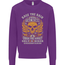 Race the Wind Motorbike Motorcycle Biker Mens Sweatshirt Jumper Purple