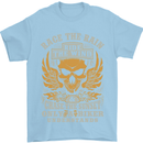 Race the Wind Motorbike Motorcycle Biker Mens T-Shirt Cotton Gildan Light Blue