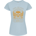 Race the Wind Motorbike Motorcycle Biker Womens Petite Cut T-Shirt Light Blue