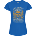 Race the Wind Motorbike Motorcycle Biker Womens Petite Cut T-Shirt Royal Blue