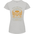 Race the Wind Motorbike Motorcycle Biker Womens Petite Cut T-Shirt Sports Grey