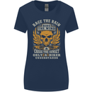 Race the Wind Motorbike Motorcycle Biker Womens Wider Cut T-Shirt Navy Blue