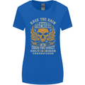 Race the Wind Motorbike Motorcycle Biker Womens Wider Cut T-Shirt Royal Blue