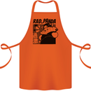 Rad Red Panda Japanese Cool Cotton Apron 100% Organic Orange