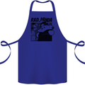 Rad Red Panda Japanese Cool Cotton Apron 100% Organic Royal Blue