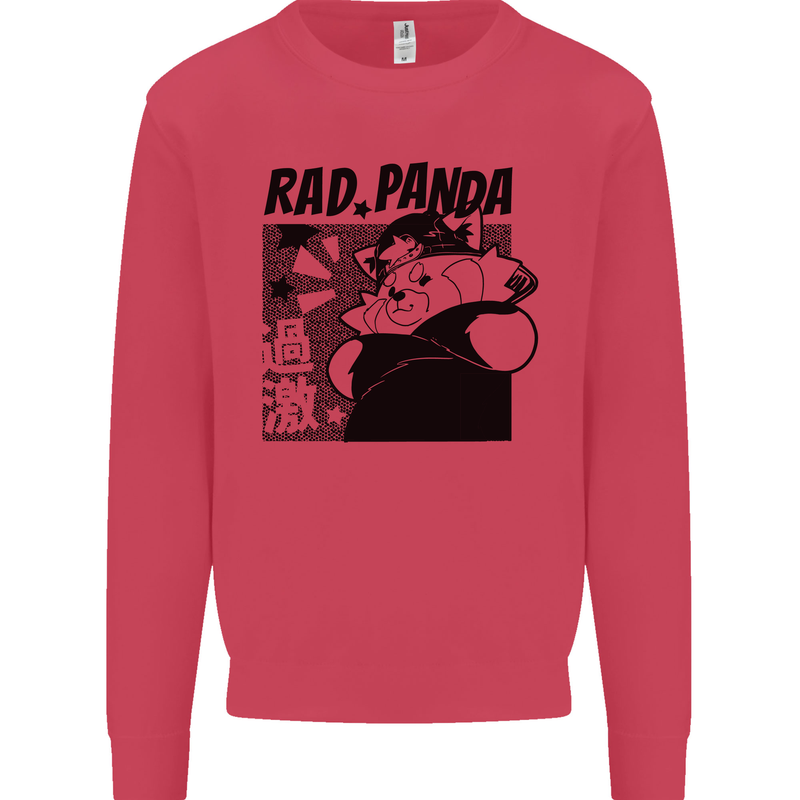 Rad Red Panda Japanese Cool Kids Sweatshirt Jumper Heliconia
