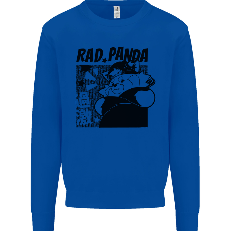 Rad Red Panda Japanese Cool Kids Sweatshirt Jumper Royal Blue