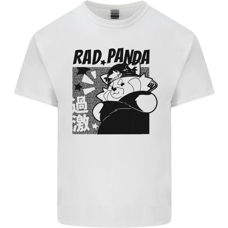 Rad Red Panda Japanese Cool Kids T-Shirt Childrens White