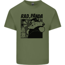 Rad Red Panda Japanese Cool Mens Cotton T-Shirt Tee Top Military Green