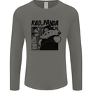 Rad Red Panda Japanese Cool Mens Long Sleeve T-Shirt Charcoal