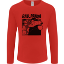 Rad Red Panda Japanese Cool Mens Long Sleeve T-Shirt Red